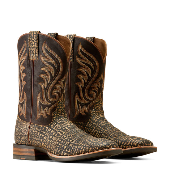 Ariat Men's Cattle Call Muddy Elephant Print Square Toe Boots 10050979