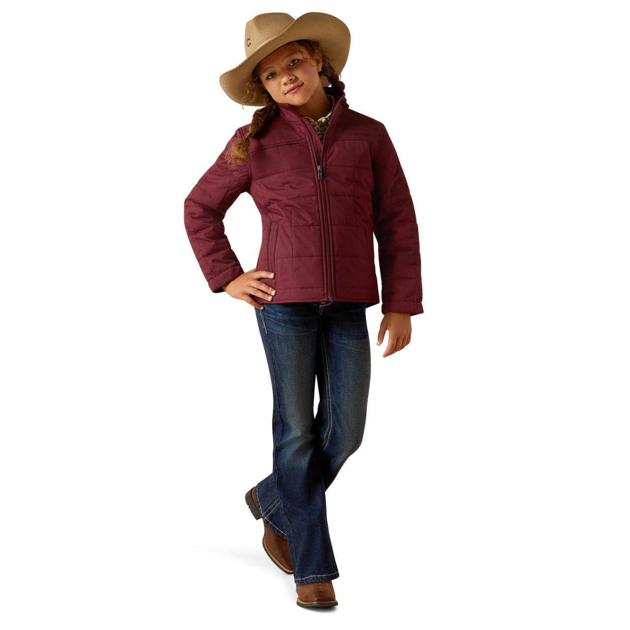 Ariat Youth Girl's Crius Windsor Wine Insulated Jacket 10062260