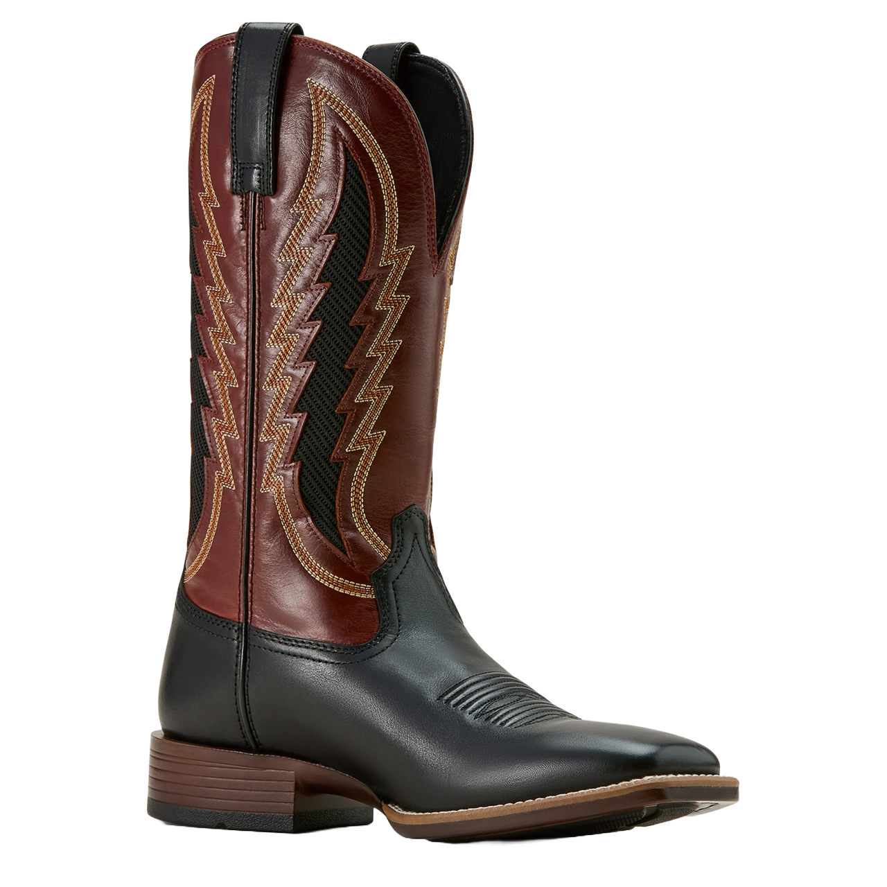 Ariat Men's Dakota VentTEK Supple Black Wide Square Toe Cowboy Boots 10061162