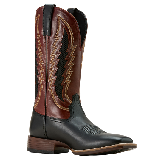 Ariat Men's Dakota VentTEK Supple Black Wide Square Toe Cowboy Boots 10061162