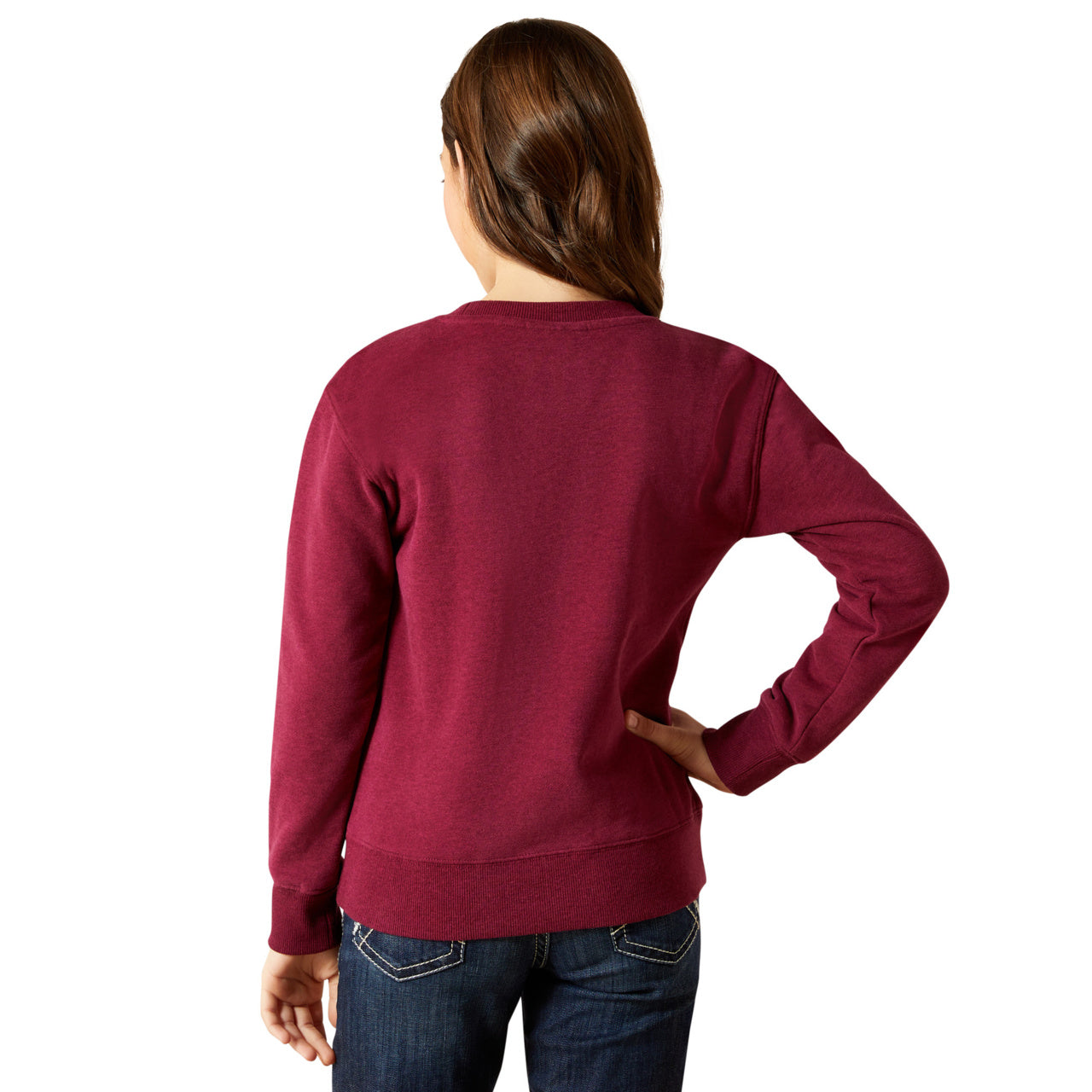 Ariat Youth Girl's Heather Red Emblem Sweatshirt 10065861