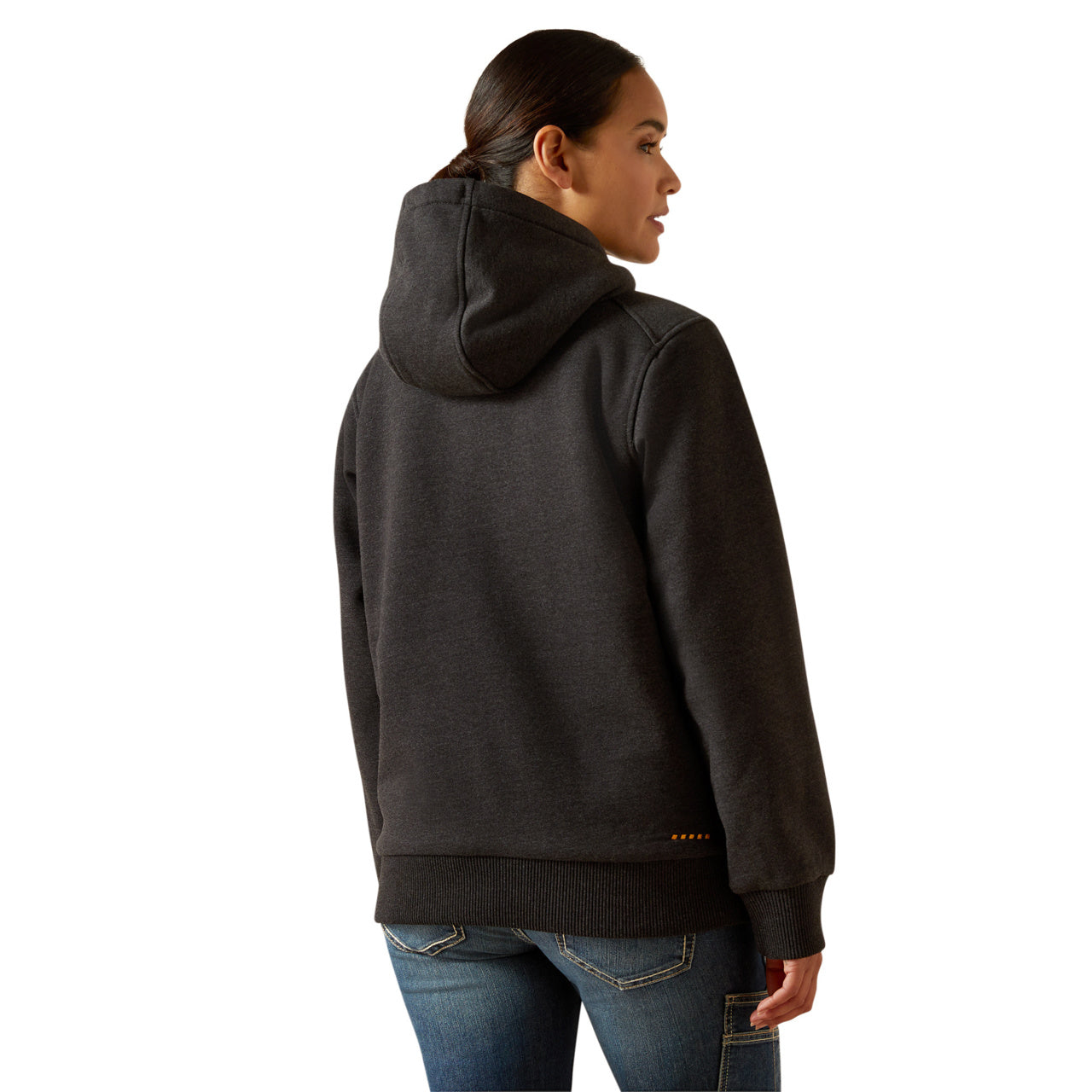 Ariat Ladies Rebar All Weather Sherpa Full Zip Charcoal Heather Hoodie 10062328