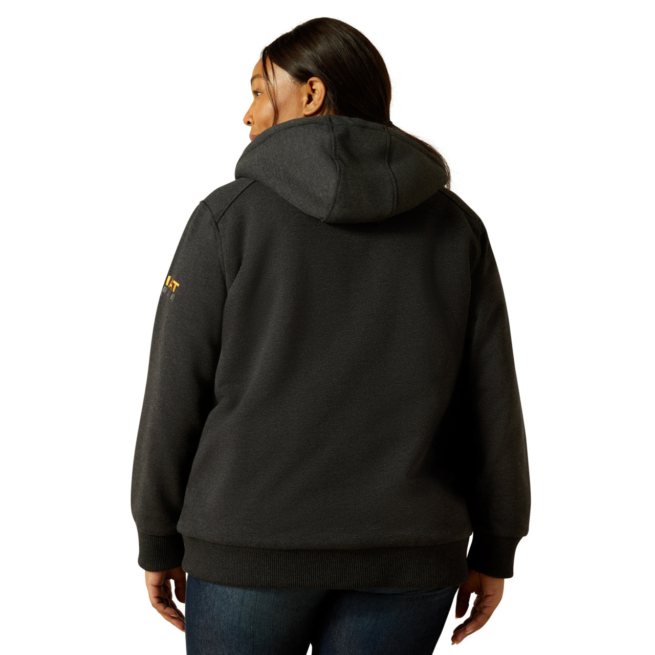 Ariat Ladies Rebar All Weather Sherpa Full Zip Charcoal Heather Hoodie 10062328