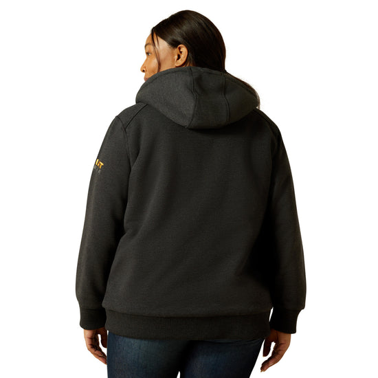 Ariat Ladies Rebar All Weather Sherpa Full Zip Charcoal Heather Hoodie 10062328