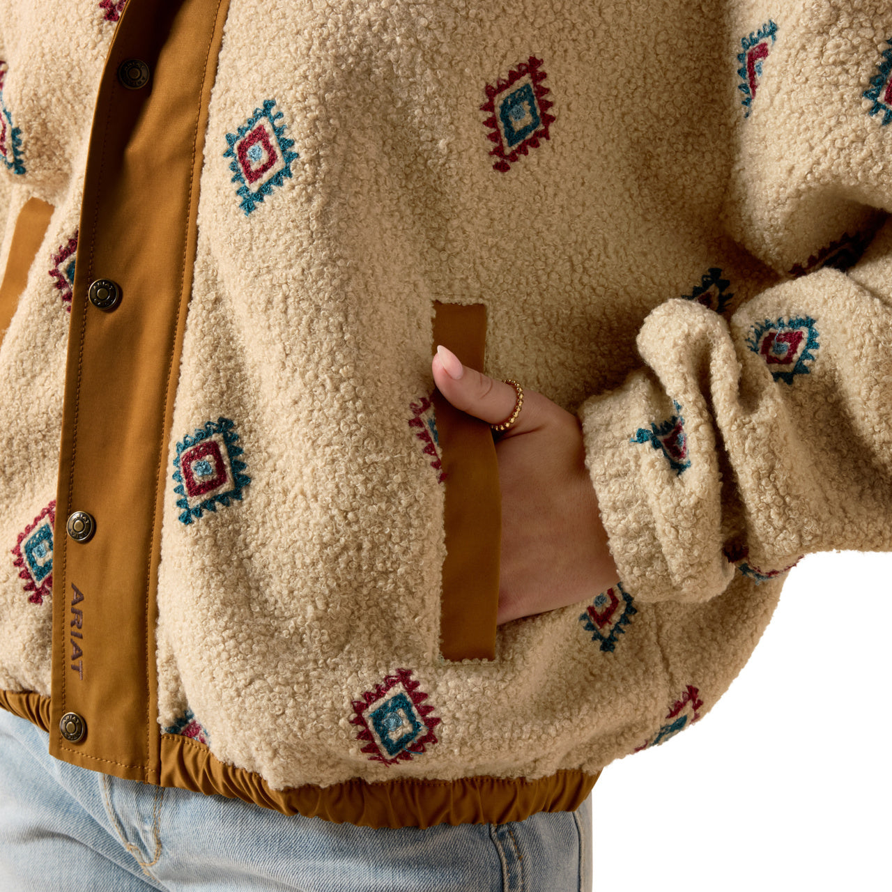 Ariat Ladies Sherpa Southwest Embroidered Motif Jacket 10062815