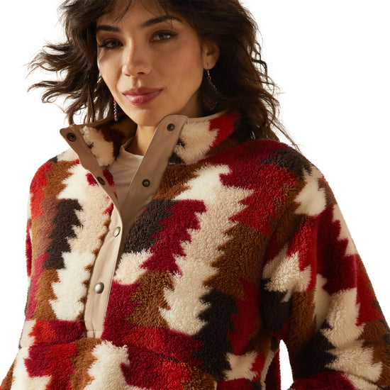 Ariat Ladies Berber Ombre Triangles Snap Front Sweatshirt 10062614