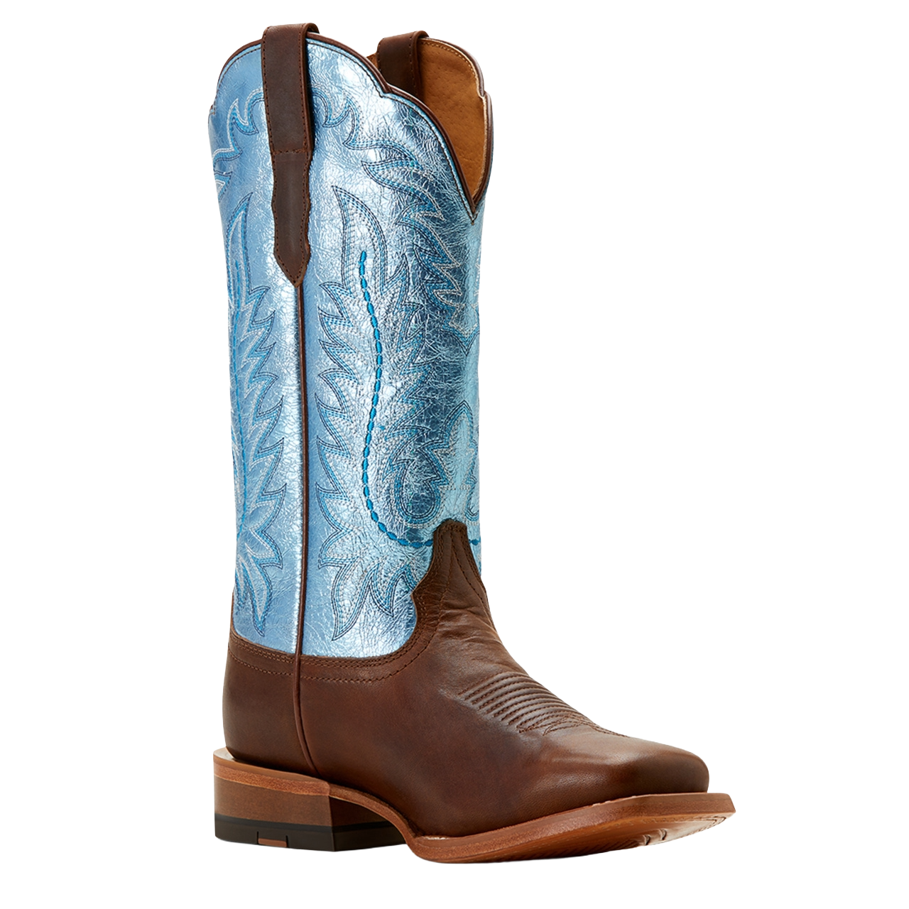 Ariat Ladies Frontier Tilly Dapper Tan & Surf Blue Western Boot 10053642