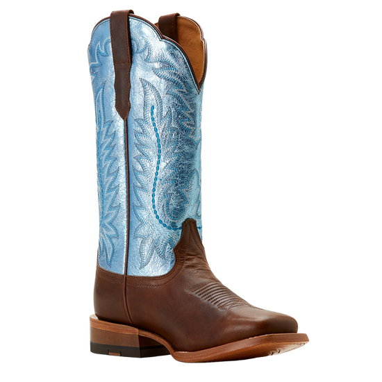 Ariat Ladies Frontier Tilly Dapper Tan & Surf Blue Western Boot 10053642