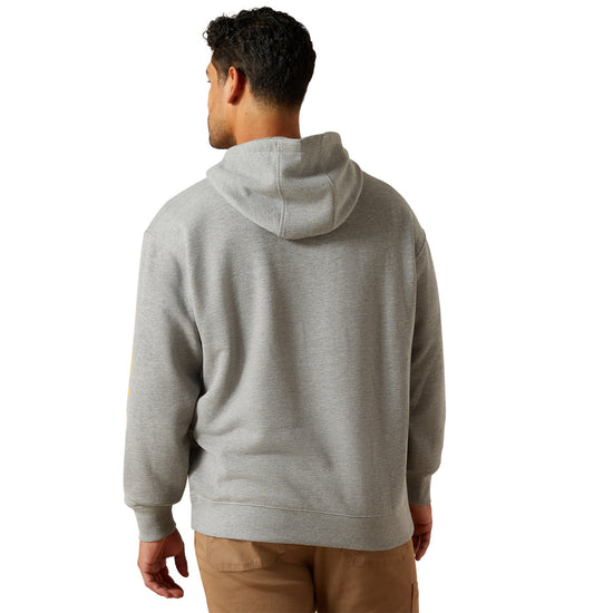Ariat Men's Rebar Heather Grey Lightweight Logo Hoodie 10062709