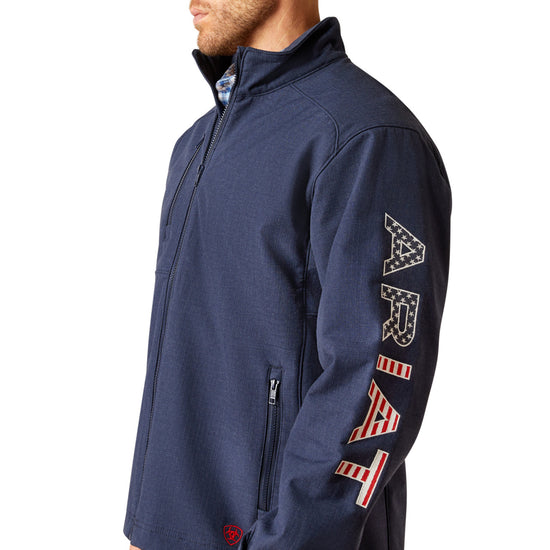 Ariat Men's FR Team Logo Navy USA Softshell Jacket 10052856