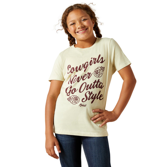 Ariat Youth Girl's Never Outta Style Graphic Wheat T-Shirt 10062920