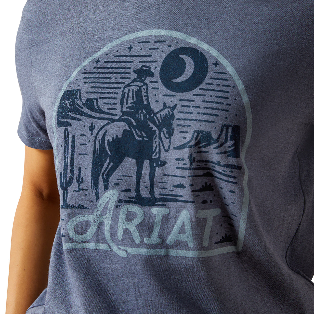 Ariat Ladies Desert Night Chambray Blue T-Shirt 10063757