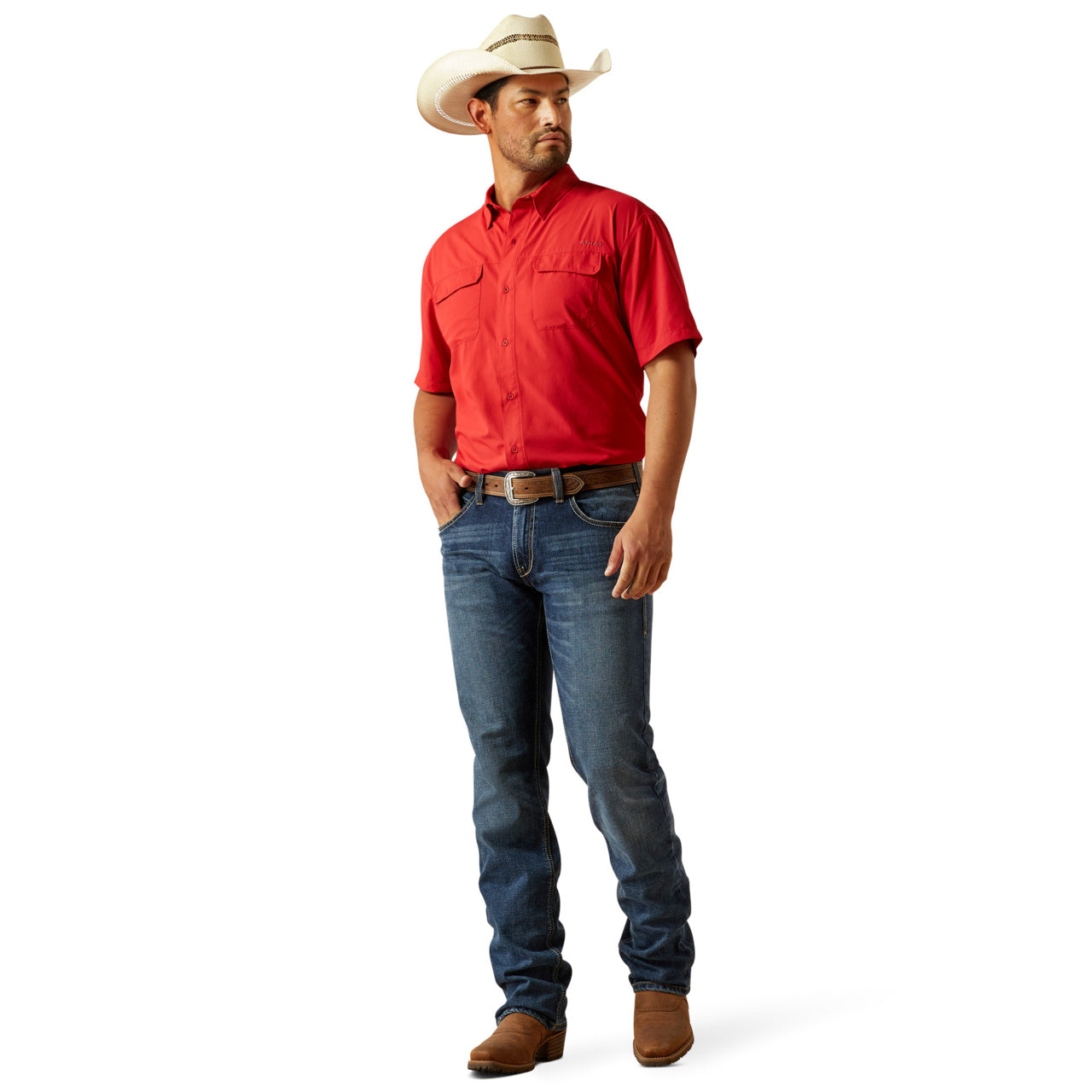Ariat Men's VentTEK Outbound Classic Fit Red Shirt 10058787