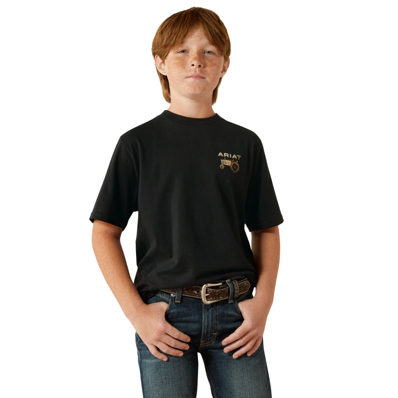 Ariat Youth Boy's Gramps Tractor Solid Black T-Shirt 10062408