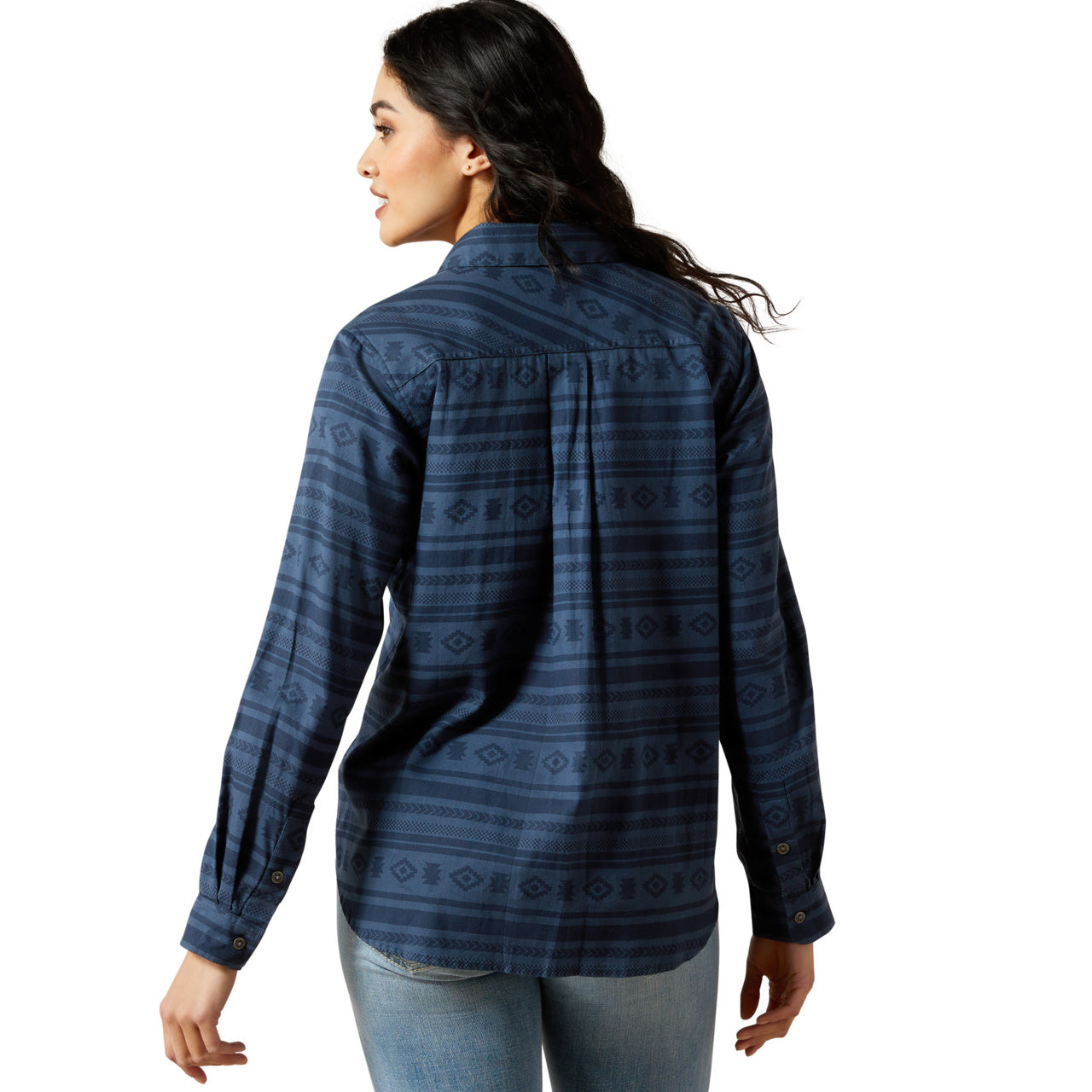 Ariat Ladies REAL Billie Jean Vintage Indigo Southwest Shirt 10065837