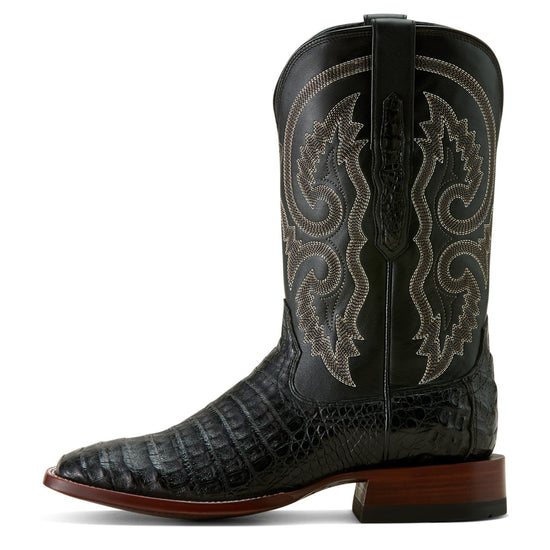 Ariat Men's Classic Callen Matte Black Caiman Belly Western Boots 10063772