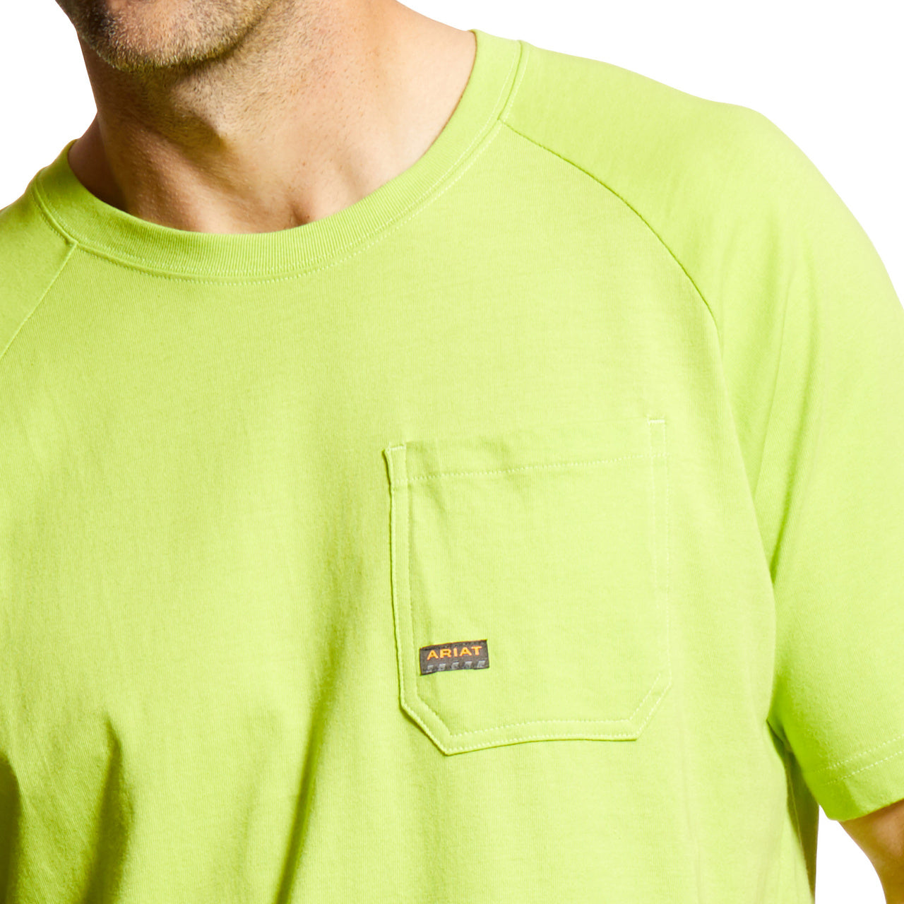 Ariat Men's Rebar Cotton Strong Lime T-Shirt 10025374