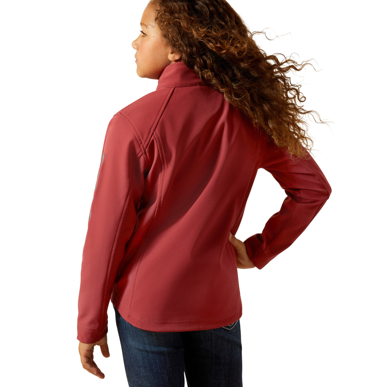 Ariat Youth Girl's Burnt Red Serape Logo Softshell Jacket 10062868
