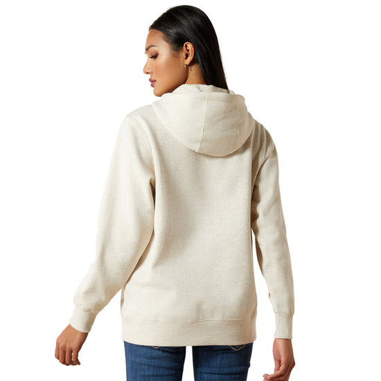 Ariat Ladies Logo 2.0 Oatmeal Heather Hoodie 10062270