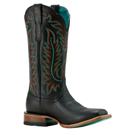 Ariat Ladies Frontier Tilly Obsidian Black Western Boot 10061180