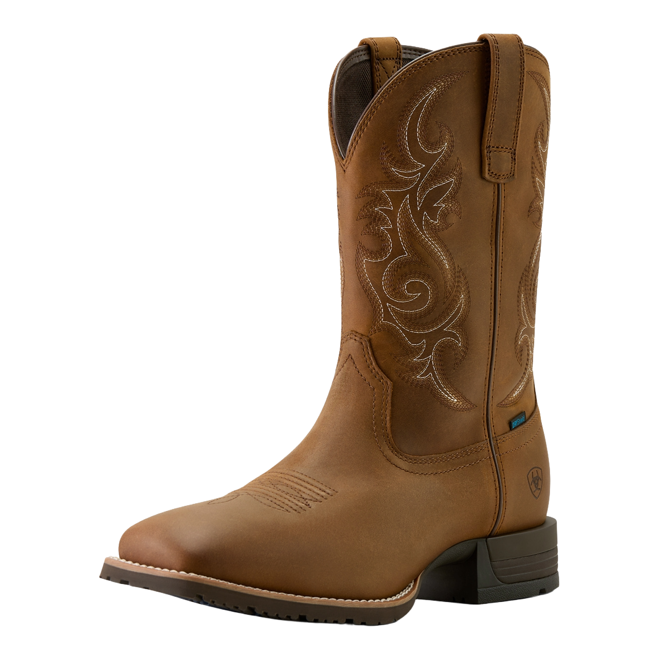 Ariat Men's Hybrid Ranchway Brown Waterproof Cowboy Boot 10064047