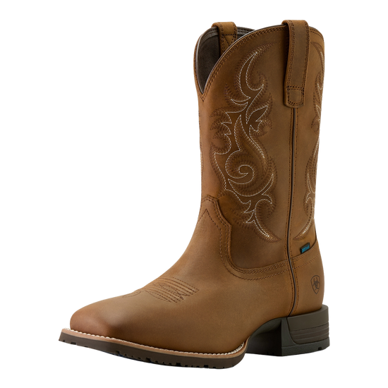 Ariat Men's Hybrid Ranchway Brown Waterproof Cowboy Boot 10064047