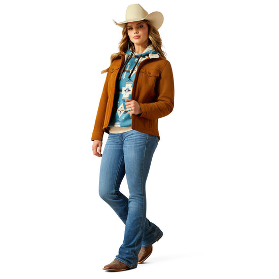 Ariat Ladies Berber Back Chestnut Horse Softshell Jacket 10062303