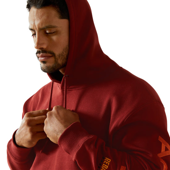 Ariat Men's Rebar Russet Brown Graphic Hoodie 10062542