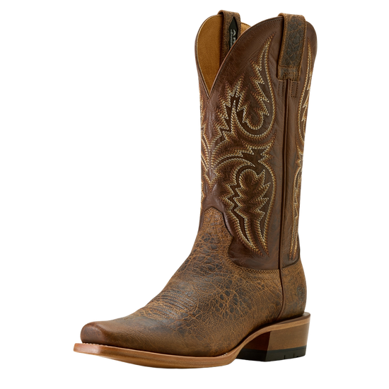 Ariat Men's Futurity Platinum Saddle Brown Bison Cowboy Boot 10063782