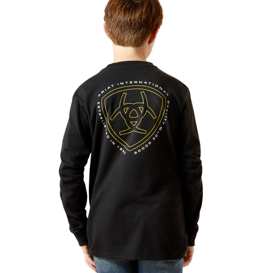 Ariat Youth Boy's Easy Rider Black Long Sleeve T-Shirt 10065978