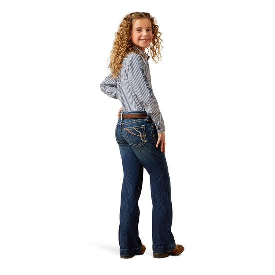 Ariat Youth Girl's Andrea Pacific Blue Trouser Jeans 10065916