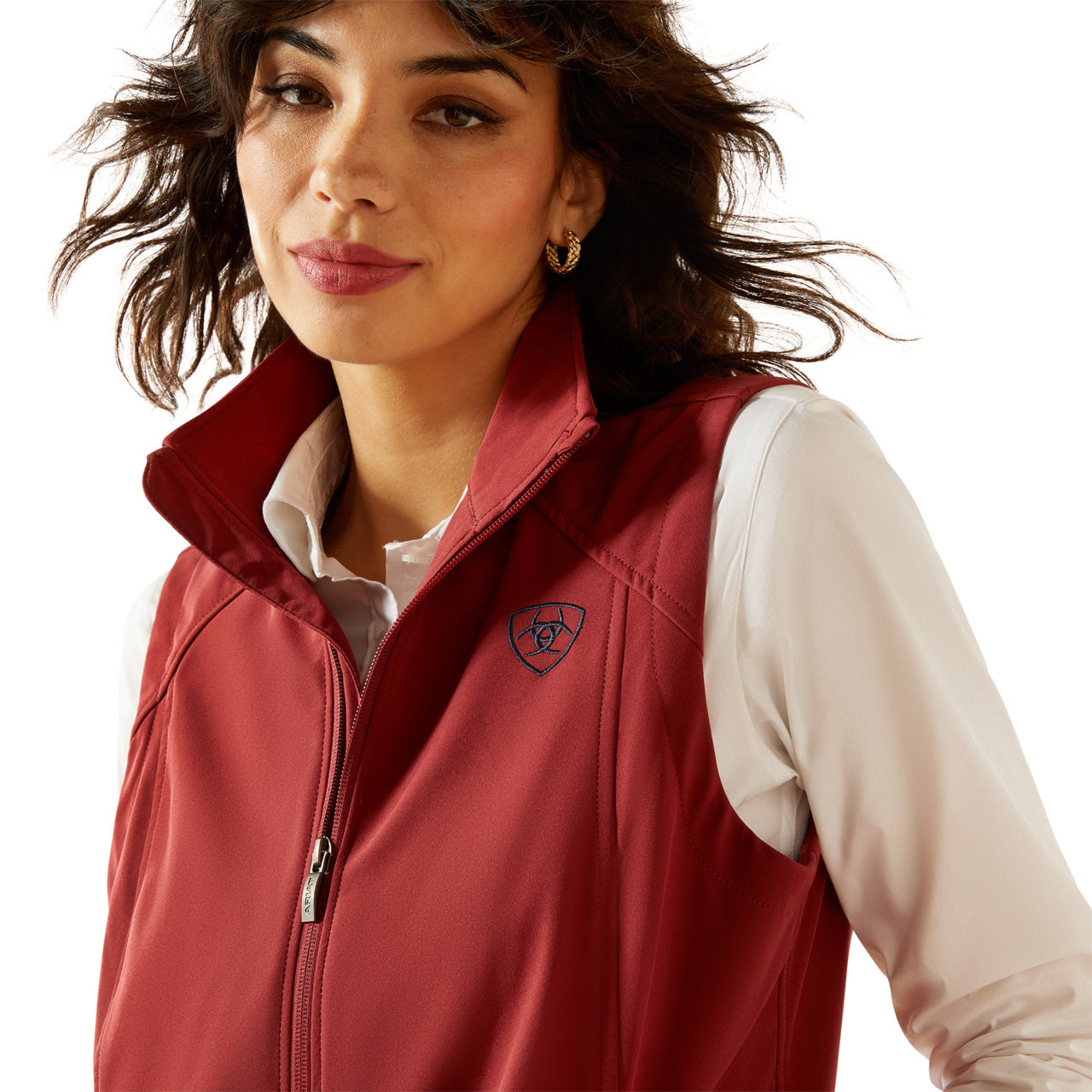 Ariat Ladies Logo Burnt Russet Softshell Vest 10062787