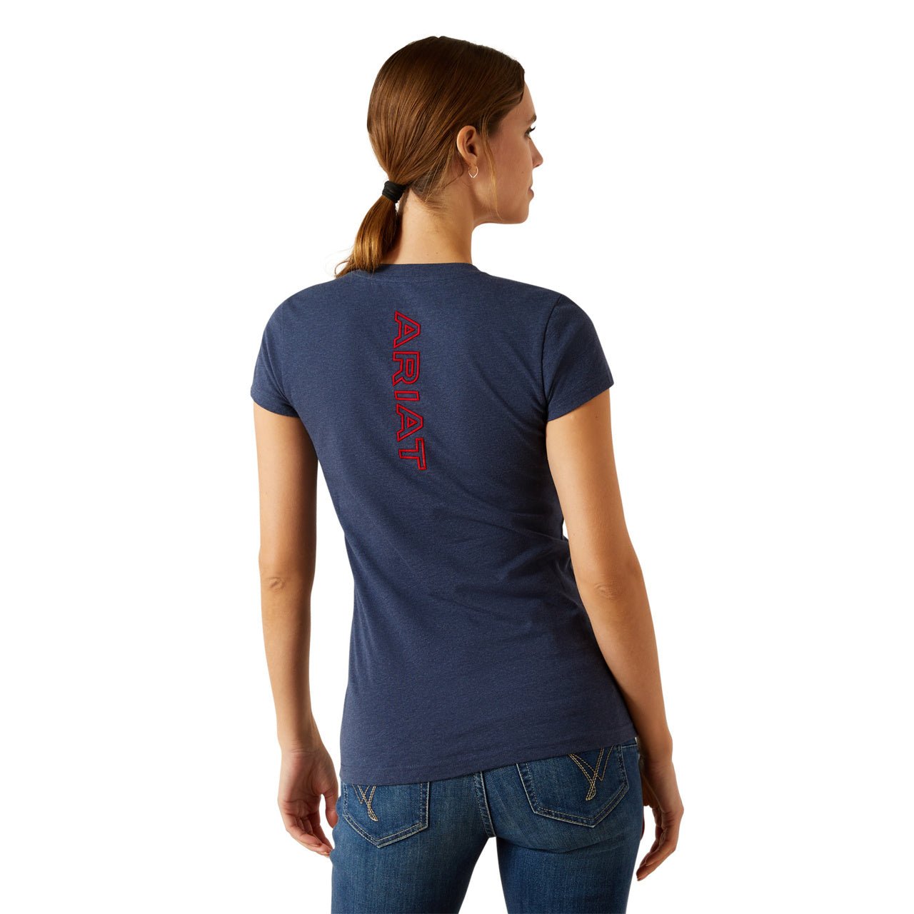 Ariat Ladies BV Logo Navy Heather T-Shirt 10062825