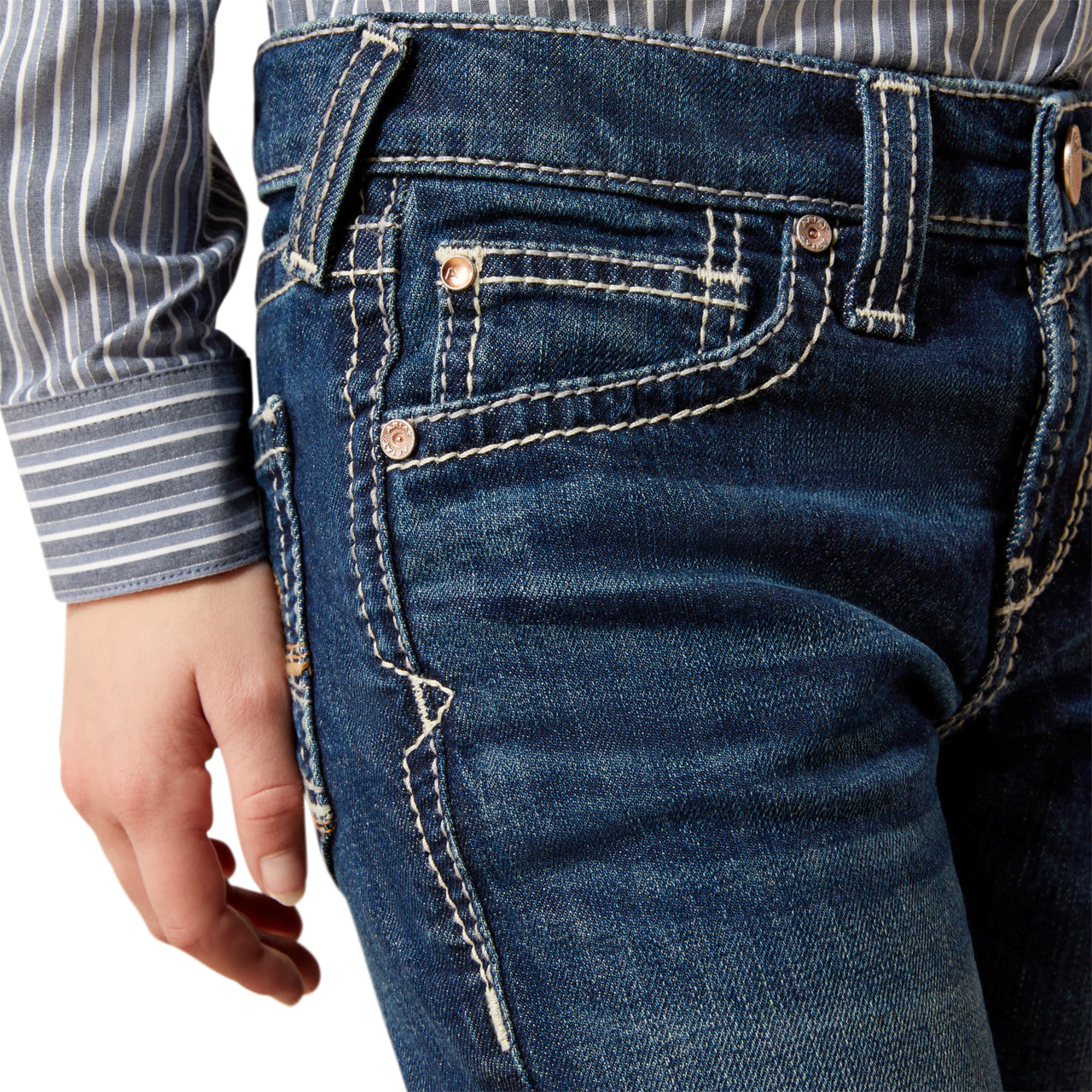 Ariat Youth Girl's Andrea Pacific Blue Trouser Jeans 10065916