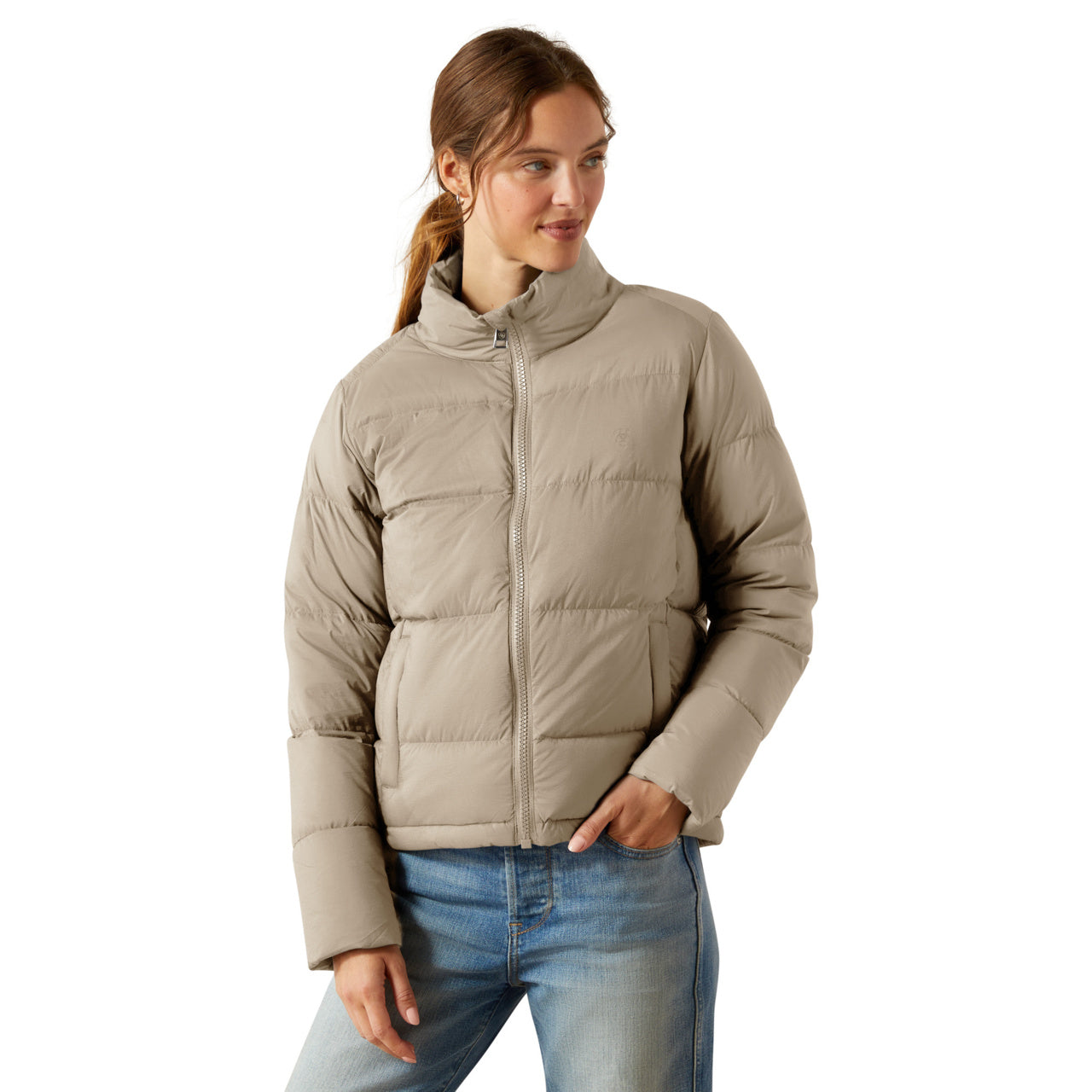 Ariat Ladies UltraPuff Down Oyster Grey Jacket 10065821