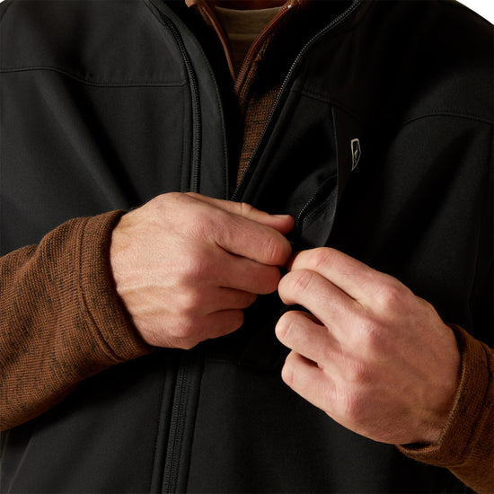 Ariat Men's Black Vernon Zip Softshell Vest 10062600