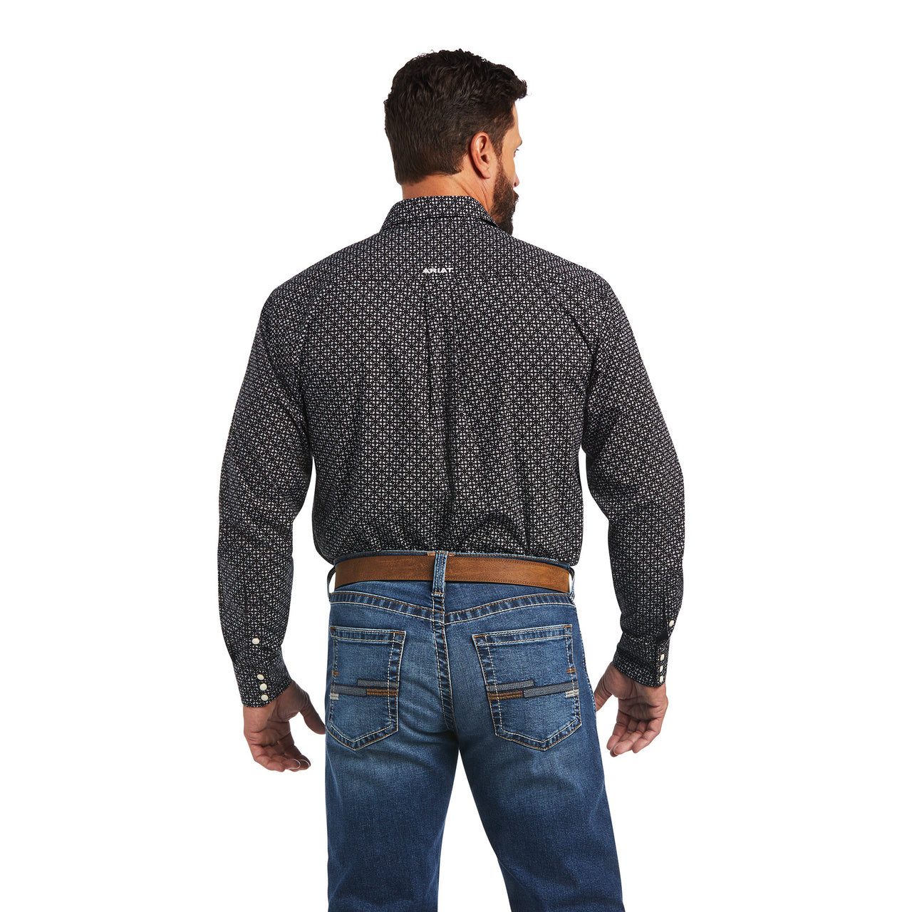 Ariat Men's Max Classic Fit Black Snap Button Down Shirt 10040765