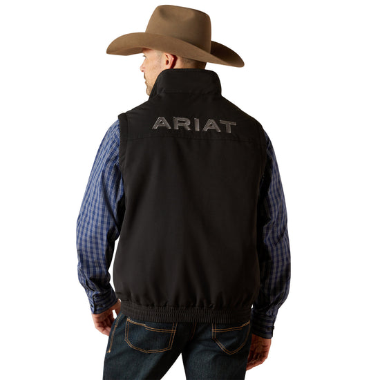 Ariat Men's Field Insulated Black Zip Vest 10062517