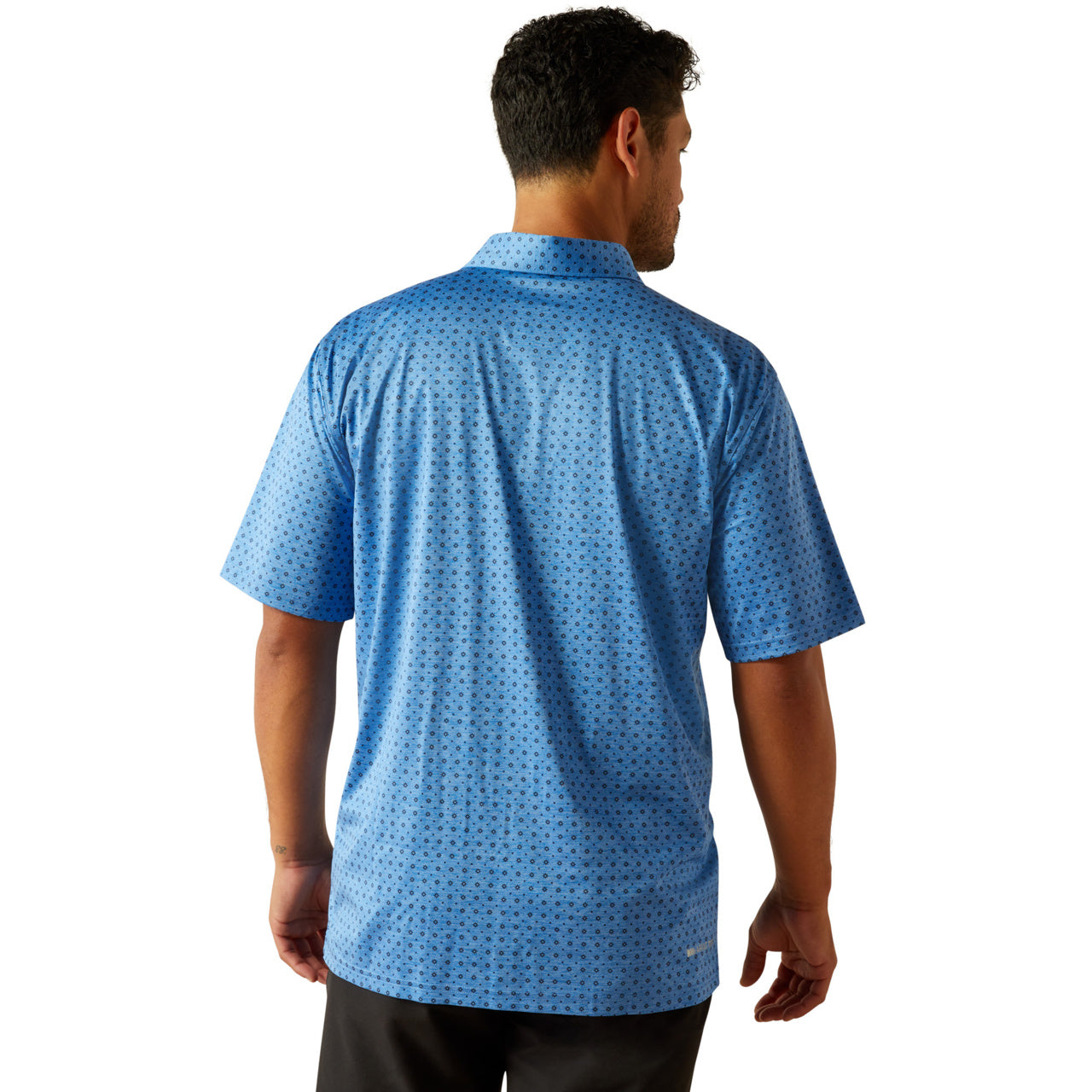 Ariat Men's Charger 2.0 Classic Blue Printed Polo Shirt 10058848