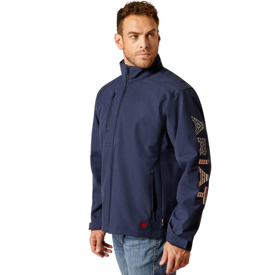 Ariat Men's FR Team Logo Navy USA Softshell Jacket 10052856