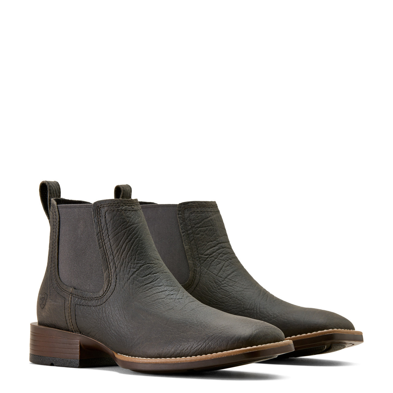 Ariat Men's Booker Hippo Print Charcoal Grey Western Ankle Boot 10074164