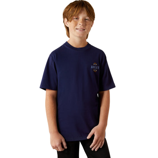 Ariat Youth Boy's Medieval Blue Woven West T-Shirt 10062409