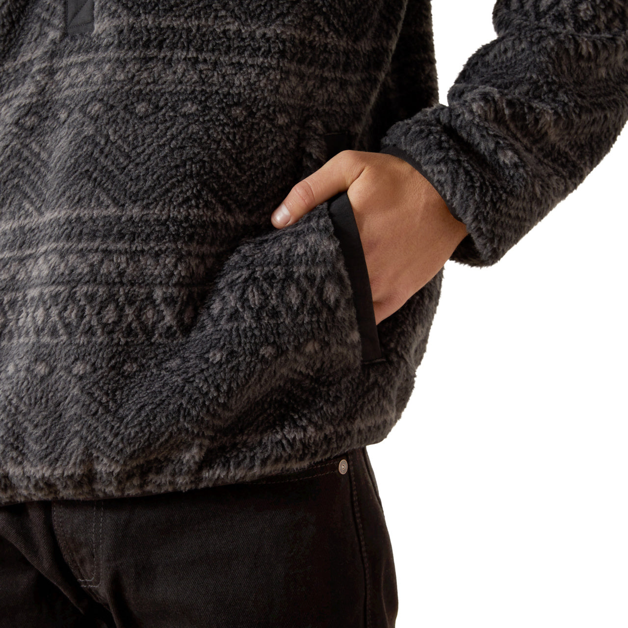 Ariat Men's Polar Bear Mock Charcoal Sweater 10062490