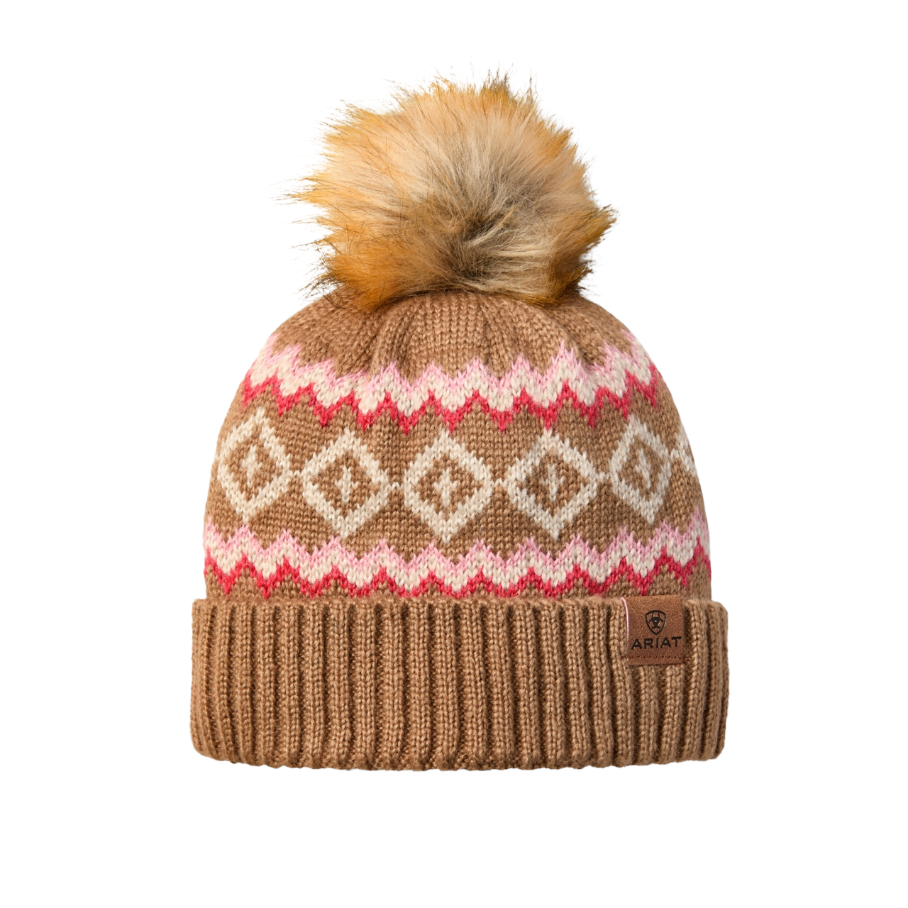 Ariat Ladies Bristol Aztec Tan Knitted Beanie 10063840