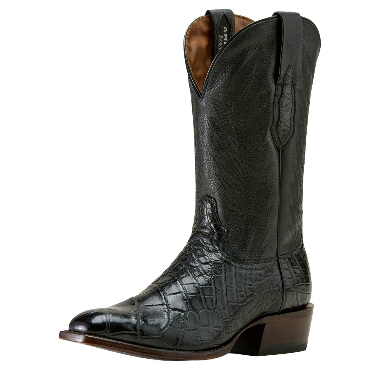 Ariat Men's Willie American Alligator Black Western Boots 10072356