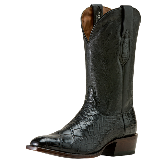 Ariat Men's Willie American Alligator Black Western Boots 10072356