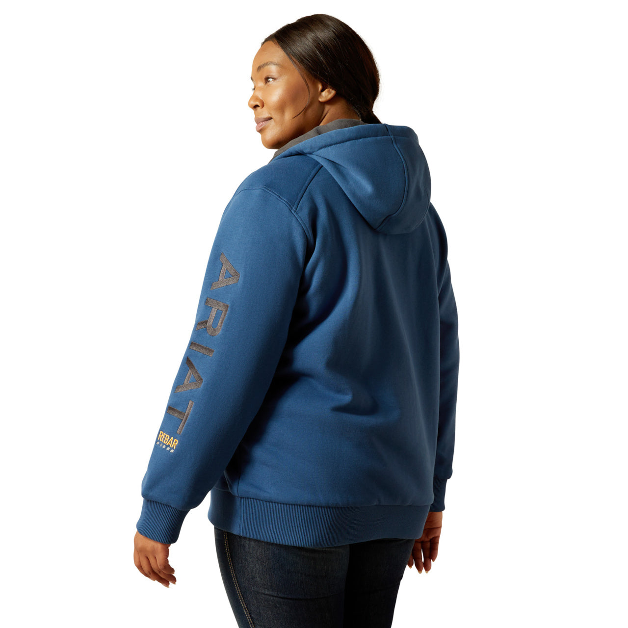 Ariat Ladies Rebar All-Weather Ensign Blue Full Zip Hood Jacket 10062607