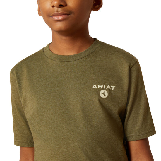 Ariat Youth Boy's Roped Diamond Military Green T-Shirt 10062410