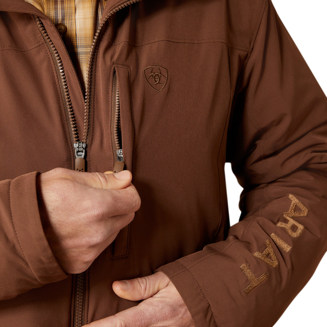 Ariat Men's Pioneer Stretchshell Carafe Brown Jacket 10062506