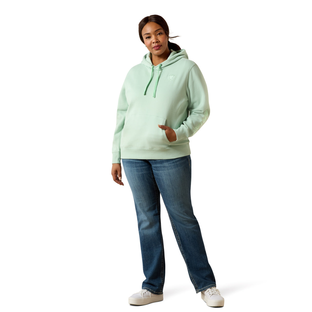 Ariat Ladies Logo 2.0 Silt Green Hoodie 10071459